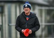 3 December 2023; Claremorris manager Aidan Brennan before the Currentaccount.ie All-Ireland Ladies Junior Club Championship semi-final match between Claremorris of Mayo and Lavey of Derry at Canon Gibbons Park, Claremorris, Mayo. Photo by Harry Murphy/Sportsfile