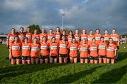3 December 2023; The Clann Éireann squad pose for a team photograph before the Currentaccount.ie All-Ireland Ladies Senior Club Championship semi-final match between Clann Éireann of Armagh and Ballymacarbry of Waterford at Clann Éireann GAC, Armagh. Photo by Tyler Miller/Sportsfile
