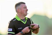 3 December 2023; Referee Anthony Marron during the Currentaccount.ie All-Ireland Ladies Senior Club Championship semi-final match between Clann Éireann of Armagh and Ballymacarbry of Waterford at Clann Éireann GAC, Armagh. Photo by Tyler Miller/Sportsfile