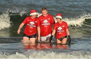 3 December 2023; The Portrush Polar Plunge which saw participants get “Freezin’ for a Reason” to raise funds for Special Olympics Ireland athletes in an event sponsored by Gala Retail at Portrush East Strand Beach in Portrush, Antrim. Photo by Oliver McVeigh/Sportsfile
