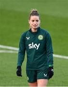 3 December 2023; Chloe Mustaki during a Republic of Ireland women training session at the FAI National Training Centre in Abbotstown, Dublin. Photo by Stephen McCarthy/Sportsfile