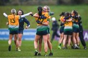 3 December 2023; Kayla O'Connor of Glanmire, right, with teammate Claire Murphy after the Currentaccount.ie LGFA All-Ireland Intermediate Club Championship semi-final match between Glanmire, Cork, and Na Fianna, Meath, at Mallow GAA Grounds in Mallow, Cork. Photo by Eóin Noonan/Sportsfile