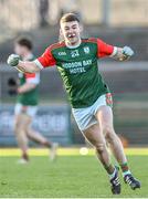 3 December 2023; Conor Gleeson of St Brigid's celebrates after his side's victory in the AIB Connacht GAA Football Senior Club Championship final between St Brigid's, Roscommon, and Corofin, Galway, at Dr Hyde Park in Roscommon. Photo by Piaras Ó Mídheach/Sportsfile