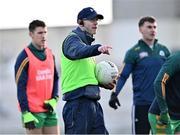 3 December 2023; Corofin manager Kevin Johnson before the AIB Connacht GAA Football Senior Club Championship final between St Brigid's, Roscommon, and Corofin, Galway, at Dr Hyde Park in Roscommon. Photo by Piaras Ó Mídheach/Sportsfile