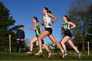 2 December 2023; Runners competing in the Girls U19 race during the 123.ie National Novice & Juvenile Uneven Age Cross Country Championships at Navan Racecourse in Navan, Meath. Photo by David Fitzgerald/Sportsfile