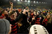 3 December 2023; Ballygunner players celebrate after the AIB Munster GAA Hurling Senior Club Championship final match between Ballygunner, Waterford, and Clonlara, Clare, at FBD Semple Stadium in Thurles, Tipperrary. Photo by Brendan Moran/Sportsfile