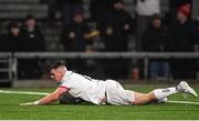 2 December 2023; James Hume of Ulster scores his side's fourth try during the United Rugby Championship match between Ulster and Edinburgh at Kingspan Stadium in Belfast. Photo by Ramsey Cardy/Sportsfile