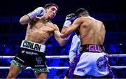 2 December 2023; Michael Conlan, left, and Jordan Gill during their super-featherweight bout at the SSE Arena in Belfast. Photo by Ramsey Cardy/Sportsfile