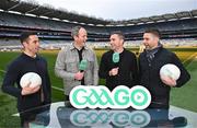 4 December 2023; In attendance at the 2024 GAAGO match schedule launch at Croke Park in Dublin are, Football analysts from left, Aaron Kernan, Michael Murphy, Paddy Andrews and Marc Ó Sé. Fans can avail of 38 exclusive matches in Ireland for €69 up until December 31st&quot;. Photo by Sam Barnes/Sportsfile