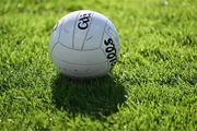 22 October 2023; A general view of a match ball before the Kildare County Intermediate Club Football Championship final between Castledermot and Allenwood at Netwatch Cullen Park in Carlow. Photo by Piaras Ó Mídheach/Sportsfile