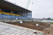 3 December 2023; A general view of the main stand, which is undergoing construction work, before the AIB Connacht GAA Football Senior Club Championship final between St Brigid's, Roscommon, and Corofin, Galway, at Dr Hyde Park in Roscommon. Photo by Piaras Ó Mídheach/Sportsfile