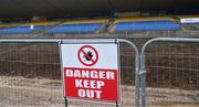 3 December 2023; A general view of the main stand, which is undergoing construction work, before the AIB Connacht GAA Football Senior Club Championship final between St Brigid's, Roscommon, and Corofin, Galway, at Dr Hyde Park in Roscommon. Photo by Piaras Ó Mídheach/Sportsfile