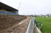 3 December 2023; A general view of the main stand, which is undergoing construction work, before the AIB Connacht GAA Football Senior Club Championship final between St Brigid's, Roscommon, and Corofin, Galway, at Dr Hyde Park in Roscommon. Photo by Piaras Ó Mídheach/Sportsfile