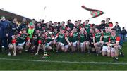 3 December 2023; St Brigid's celebrate after victory in the AIB Connacht GAA Football Senior Club Championship final between St Brigid's, Roscommon, and Corofin, Galway, at Dr Hyde Park in Roscommon. Photo by Piaras Ó Mídheach/Sportsfile
