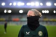4 December 2023; Diane Caldwell during a Republic of Ireland women training session at the National Football Stadium at Windsor Park in Belfast. Photo by Stephen McCarthy/Sportsfile