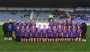 3 December 2023; The Kilmacud Crokes squad before the Currentaccount.ie All-Ireland Ladies Senior Club Championship semi-final match between Kilmacud Crokes of Dublin and Kilkerrin-Clonberne of Galway at Parnell Park, Dublin. Photo by Matt Browne/Sportsfile