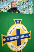4 December 2023; Interim head coach Eileen Gleeson during a Republic of Ireland women press conference at the National Football Stadium at Windsor Park in Belfast. Photo by Stephen McCarthy/Sportsfile