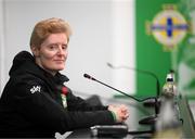 4 December 2023; Interim head coach Eileen Gleeson during a Republic of Ireland women press conference at the National Football Stadium at Windsor Park in Belfast. Photo by Stephen McCarthy/Sportsfile