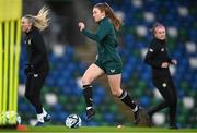 4 December 2023; Ellen Dolan during a Republic of Ireland women training session at the National Football Stadium at Windsor Park in Belfast. Photo by Stephen McCarthy/Sportsfile