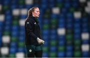 4 December 2023; Goalkeeper Courtney Brosnan during a Republic of Ireland women training session at the National Football Stadium at Windsor Park in Belfast. Photo by Stephen McCarthy/Sportsfile