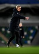 4 December 2023; Interim assistant coach Emma Byrne during a Republic of Ireland women training session at the National Football Stadium at Windsor Park in Belfast. Photo by Stephen McCarthy/Sportsfile