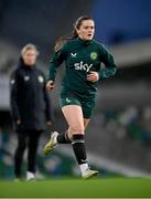 4 December 2023; Tyler Toland during a Republic of Ireland women training session at the National Football Stadium at Windsor Park in Belfast. Photo by Stephen McCarthy/Sportsfile