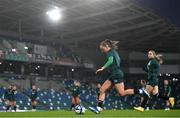 4 December 2023; Katie McCabe during a Republic of Ireland women training session at the National Football Stadium at Windsor Park in Belfast. Photo by Stephen McCarthy/Sportsfile