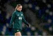 4 December 2023; Izzy Atkinson during a Republic of Ireland women training session at the National Football Stadium at Windsor Park in Belfast. Photo by Stephen McCarthy/Sportsfile