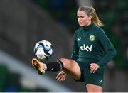 4 December 2023; Erin McLaughlin during a Republic of Ireland women training session at the National Football Stadium at Windsor Park in Belfast. Photo by Stephen McCarthy/Sportsfile