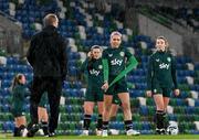 4 December 2023; Denise O'Sullivan during a Republic of Ireland women training session at the National Football Stadium at Windsor Park in Belfast. Photo by Stephen McCarthy/Sportsfile