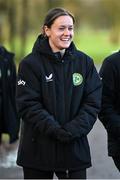 5 December 2023; Republic of Ireland's Heather Payne during a pre-match walk near their team hotel before the UEFA Women's Nations League B match between Northern Ireland and Republic of Ireland at the National Football Stadium at Windsor Park in Belfast. Photo by Stephen McCarthy/Sportsfile
