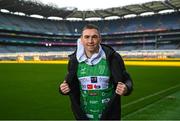 5 December 2023; Kevin Sinfield pictured in Croke Park before starting his fifth ultra marathon in Dublin today, as part of his epic 7 in 7 in 7 challenge to raise awareness and funds to support those impacted by motor neurone disease (MND). Sinfield arrived in Dublin late on Monday having already completed marathons in Leeds, Cardiff, Birmingham and Edinburgh since Friday. He will continue on to Brighton tomorrow and finally complete his last ultramarathon in London on Thursday 7th December. Charlie Bird joined England Rugby League legend Sinfield OBE at a stage called the Extra Mile at UCD and onwards to the finish at the Aviva, where he was supported by several Irish rugby stars including Gordon Darcy, Keith Earls and Ian Madigan. Covering a distance of almost 44KM, Sinfield set off from Croke Park at 12 noon with his route taking him through parts of Phibsborough, Ashtown, the Phoenix Park, Inchicore, Crumin, Rathgar, UCD and he finished along with Charlie at the Aviva Stadium just before 4pm. A year ago, Sinfield and his team completed his third challenge when they ran from Edinburgh to Manchester, covering over 40 miles a day for seven days. This is the first time the England Rugby Union defensive coach has travelled to Ireland for one of his ultra marathons. Since 2020, Sinfield and his team have raised over £8 million (almost €9.2M) with three endurance events that have captured the public’s imagination having been inspired by Sinfield’s former Leeds Rhinos team mate Rob Burrow MBE. So far, this year’s 7 in 7 in 7 has raised over £414,806 (€485,000). You can donate at https://donate.giveasyoulive.com/fundraising/kevin-sinfield. Photo by David Fitzgerald/Sportsfile