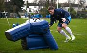 5 December 2023; Joe McCarthy during a Leinster Rugby squad training session at UCD in Dublin. Photo by Brendan Moran/Sportsfile