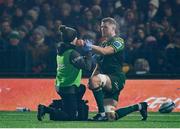 2 December 2023; Oisin Dowling of Connacht receives medical attention during the United Rugby Championship match between Connacht and Leinster at The Sportsground in Galway. Photo by Sam Barnes/Sportsfile