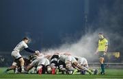 2 December 2023; A general view of a scrum during the United Rugby Championship match between Connacht and Leinster at The Sportsground in Galway. Photo by Sam Barnes/Sportsfile