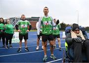 5 December 2023; Kevin Sinfield with Charlie Bird before the 'Extra Mile' of Kevin's fifth ultra marathon in Dublin today, as part of his epic 7 in 7 in 7 challenge to raise awareness and funds to support those impacted by motor neurone disease (MND). Sinfield arrived in Dublin late on Monday having already completed marathons in Leeds, Cardiff, Birmingham and Edinburgh since Friday. He will continue on to Brighton tomorrow and finally complete his last ultramarathon in London on Thursday 7th December. Charlie Bird joined England Rugby League legend Sinfield OBE at a stage called the Extra Mile at UCD and onwards to the finish at the Aviva, where he was supported by several Irish rugby stars including Gordon Darcy, Keith Earls and Ian Madigan. Covering a distance of almost 44KM, Sinfield set off from Croke Park at 12 noon with his route taking him through parts of Phibsborough, Ashtown, the Phoenix Park, Inchicore, Crumlin, Rathgar, UCD and he finished along with Charlie at the Aviva Stadium just before 4pm. A year ago, Sinfield and his team completed his third challenge when they ran from Edinburgh to Manchester, covering over 40 miles a day for seven days. This is the first time the England Rugby Union defensive coach has travelled to Ireland for one of his ultra marathons. Since 2020, Sinfield and his team have raised over £8 million (almost €9.2M) with three endurance events that have captured the public’s imagination having been inspired by Sinfield’s former Leeds Rhinos team mate Rob Burrow MBE. So far, this year’s 7 in 7 in 7 has raised over £340,000 (€400,000). You can donate at https://donate.giveasyoulive.com/fundraising/kevin-sinfield. Photo by David Fitzgerald/Sportsfile