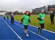 5 December 2023; Participants during the 'Extra Mile' of Kevin Sinfield's fifth ultra marathon in Dublin today, as part of his epic 7 in 7 in 7 challenge to raise awareness and funds to support those impacted by motor neurone disease (MND). Sinfield arrived in Dublin late on Monday having already completed marathons in Leeds, Cardiff, Birmingham and Edinburgh since Friday. He will continue on to Brighton tomorrow and finally complete his last ultramarathon in London on Thursday 7th December. Charlie Bird joined England Rugby League legend Sinfield OBE at a stage called the Extra Mile at UCD and onwards to the finish at the Aviva, where he was supported by several Irish rugby stars including Gordon Darcy, Keith Earls and Ian Madigan. Covering a distance of almost 44KM, Sinfield set off from Croke Park at 12 noon with his route taking him through parts of Phibsborough, Ashtown, the Phoenix Park, Inchicore, Crumlin, Rathgar, UCD and he finished along with Charlie at the Aviva Stadium just before 4pm. A year ago, Sinfield and his team completed his third challenge when they ran from Edinburgh to Manchester, covering over 40 miles a day for seven days. This is the first time the England Rugby Union defensive coach has travelled to Ireland for one of his ultra marathons. Since 2020, Sinfield and his team have raised over £8 million (almost €9.2M) with three endurance events that have captured the public’s imagination having been inspired by Sinfield’s former Leeds Rhinos team mate Rob Burrow MBE. So far, this year’s 7 in 7 in 7 has raised over £340,000 (€400,000). You can donate at https://donate.giveasyoulive.com/fundraising/kevin-sinfield. Photo by David Fitzgerald/Sportsfile