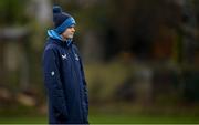 5 December 2023; Athletic Performance Intern Orla Hayes during a Leinster Rugby squad training session at UCD in Dublin. Photo by Brendan Moran/Sportsfile