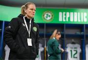 5 December 2023; Diane Caldwell of Republic of Ireland in the dressing room before the UEFA Women's Nations League B match between Northern Ireland and Republic of Ireland at the National Football Stadium at Windsor Park in Belfast. Photo by Stephen McCarthy/Sportsfile