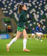 5 December 2023; Heather Payne of Republic of Ireland before the UEFA Women's Nations League B match between Northern Ireland and Republic of Ireland at the National Football Stadium at Windsor Park in Belfast. Photo by Stephen McCarthy/Sportsfile
