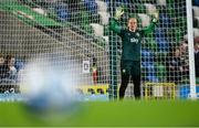 5 December 2023; Republic of Ireland goalkeeper Courtney Brosnan before the UEFA Women's Nations League B match between Northern Ireland and Republic of Ireland at the National Football Stadium at Windsor Park in Belfast. Photo by Ramsey Cardy/Sportsfile