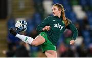 5 December 2023; Ellen Dolan of Republic of Ireland before the UEFA Women's Nations League B match between Northern Ireland and Republic of Ireland at the National Football Stadium at Windsor Park in Belfast. Photo by Ramsey Cardy/Sportsfile
