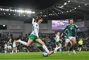 5 December 2023; Heather Payne of Republic of Ireland during the UEFA Women's Nations League B match between Northern Ireland and Republic of Ireland at the National Football Stadium at Windsor Park in Belfast. Photo by Ramsey Cardy/Sportsfile