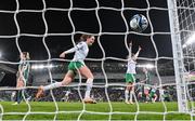 5 December 2023; Heather Payne of Republic of Ireland celebrates after scoring her side's second goal before the UEFA Women's Nations League B match between Northern Ireland and Republic of Ireland at the National Football Stadium at Windsor Park in Belfast. Photo by Stephen McCarthy/Sportsfile