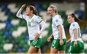 5 December 2023; Kyra Carusa of Republic of Ireland celebrates after scoring her side's third during the UEFA Women's Nations League B match between Northern Ireland and Republic of Ireland at the National Football Stadium at Windsor Park in Belfast. Photo by Stephen McCarthy/Sportsfile