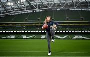 7 December 2023; Phoebe Schecter poses for a portrait as she joins the Aer Lingus College Football Classic as an official Ambassador ahead of the 2024 clash between Georgia Tech and Florida State University in the Aviva Stadium on August 24th 2024. Photo by David Fitzgerald/Sportsfile