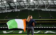 7 December 2023; Phoebe Schecter poses for a portrait as she joins the Aer Lingus College Football Classic as an official Ambassador ahead of the 2024 clash between Georgia Tech and Florida State University in the Aviva Stadium on August 24th 2024. Photo by David Fitzgerald/Sportsfile