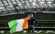 7 December 2023; Phoebe Schecter poses for a portrait as she joins the Aer Lingus College Football Classic as an official Ambassador ahead of the 2024 clash between Georgia Tech and Florida State University in the Aviva Stadium on August 24th 2024. Photo by David Fitzgerald/Sportsfile