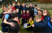 6 December 2023; Leinster Hockey club members, players and committee members at the recent launch of Leinster Hockey’s new three-year strategy plan at Three Rock Rovers Hockey Club in Rathfarnham, Dublin. The strategy plan which aims to increase participation numbers amongst men and boys as well as continuing the rise in female participation, to get more people involved in the game at both schools and club level, and to improve facilities and the use of existing facilities across the province. Photo by Seb Daly/Sportsfile