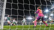 5 December 2023; Caitlin Hayes of Republic of Ireland scores her side's sixth goal during the UEFA Women's Nations League B match between Northern Ireland and Republic of Ireland at the National Football Stadium at Windsor Park in Belfast. Photo by Stephen McCarthy/Sportsfile